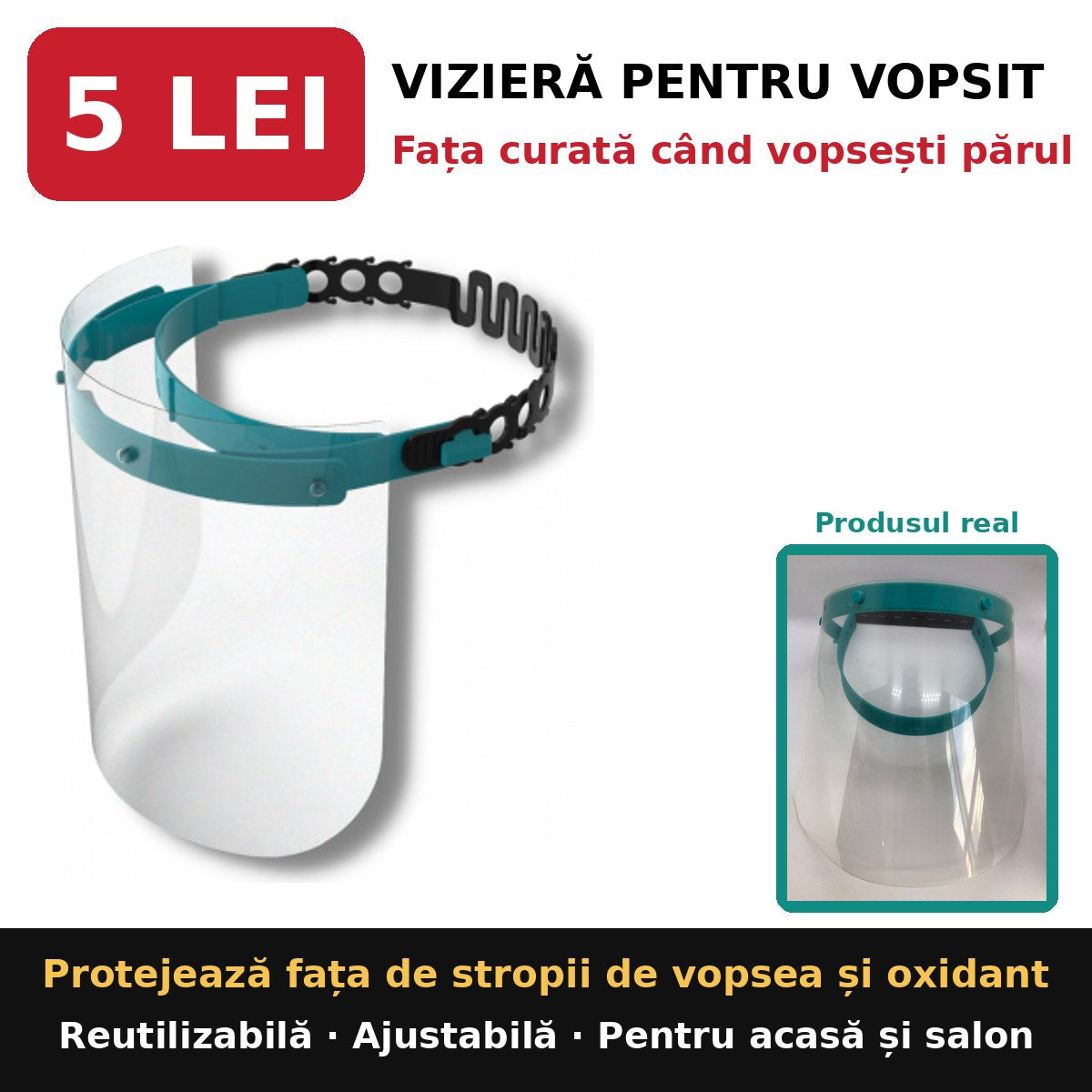 Vizieră pentru vopsit părul – 5 lei
