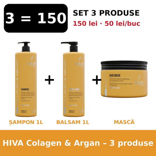 Set Hiva Colagen Argan 3 produse 150 lei