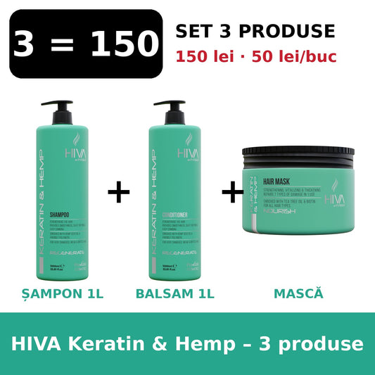 Set Hiva Keratin 3 produse 150 lei