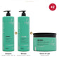 Set dublu HIVA Keratin & Hemp – 2 × (șampon 1000 ml + balsam 1000 ml + mască), 6 produse