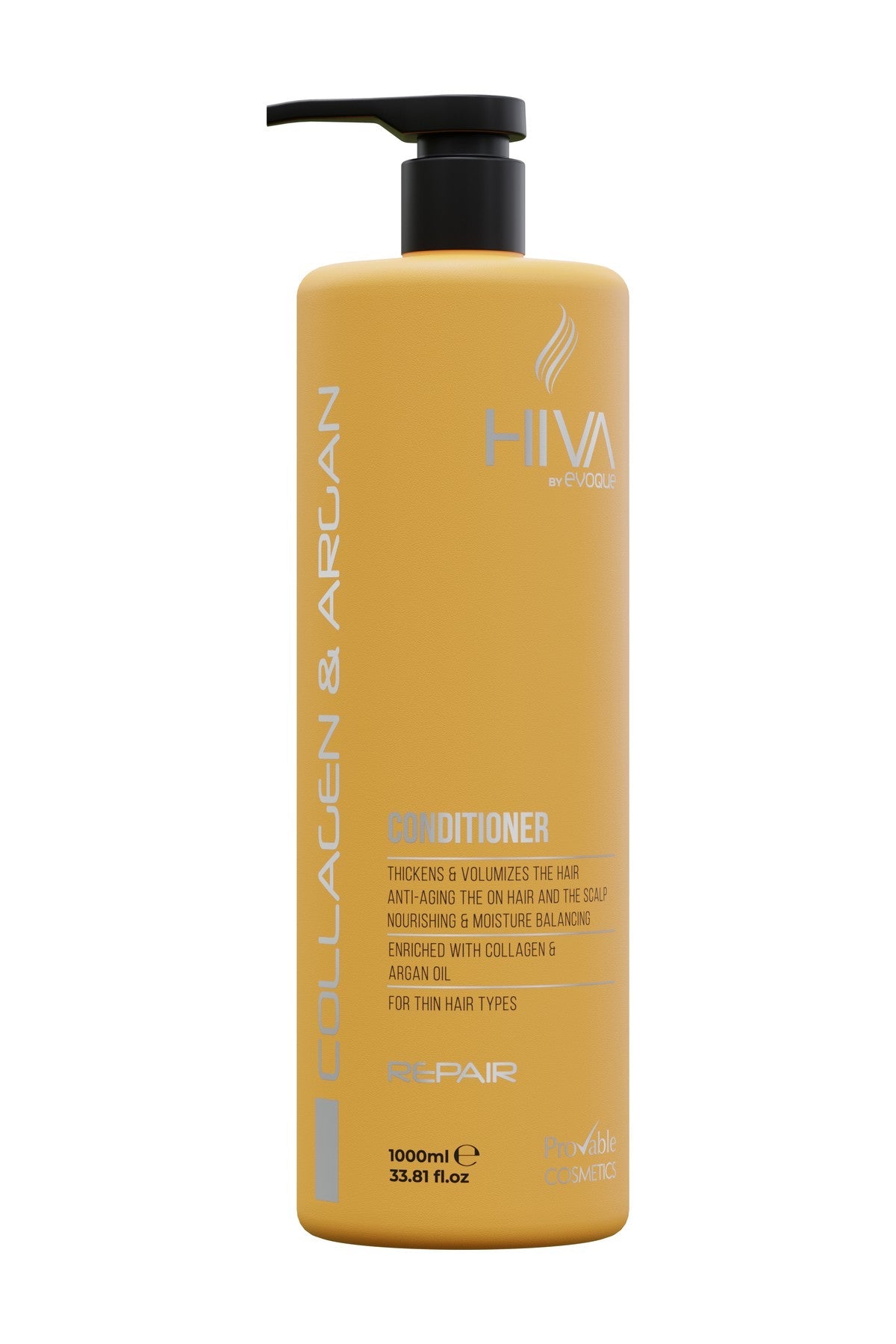 Set dublu HIVA Collagen & Argan – 2 × (șampon 1000 ml + balsam 1000 ml + mască), 6 produse